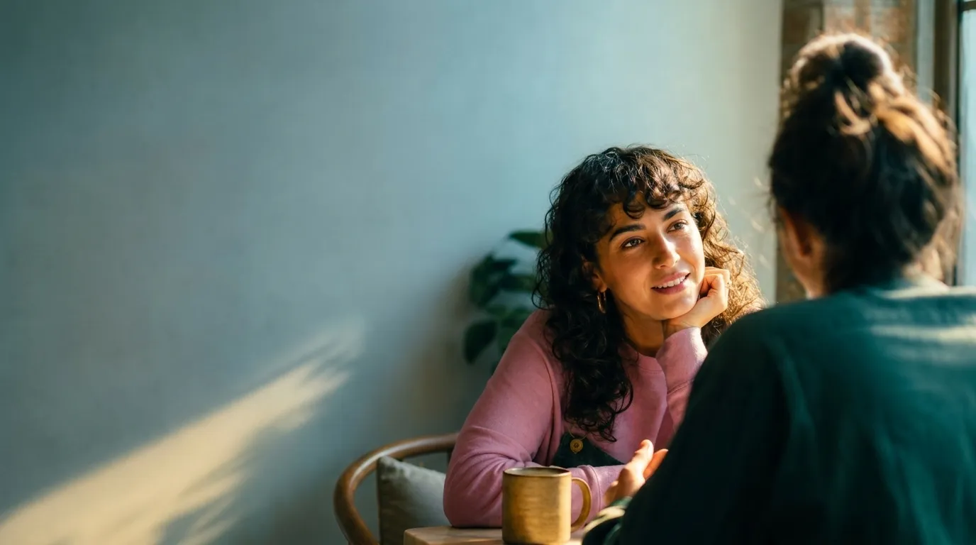 People in warm conversation at a community gathering